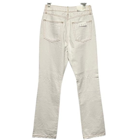 WeWoreWhat Icon Jean Zic Classic High-Waist Boot-Cut Stretch Twill White Denim - Picture 4 of 13